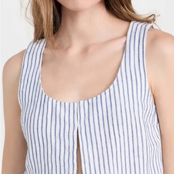 Madewell Blue and White Striped Tank Top - Picture 4 of 4